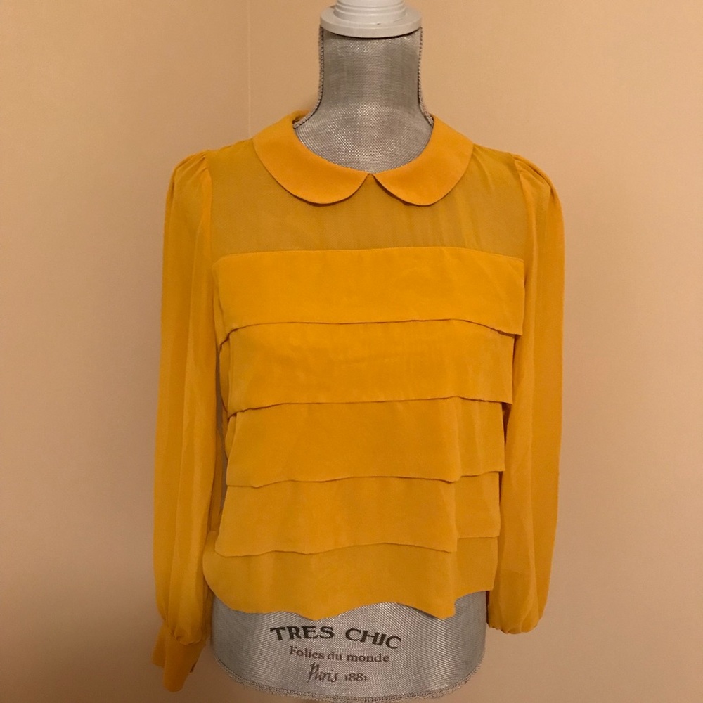 Forever 21 yellow blouse SMALL